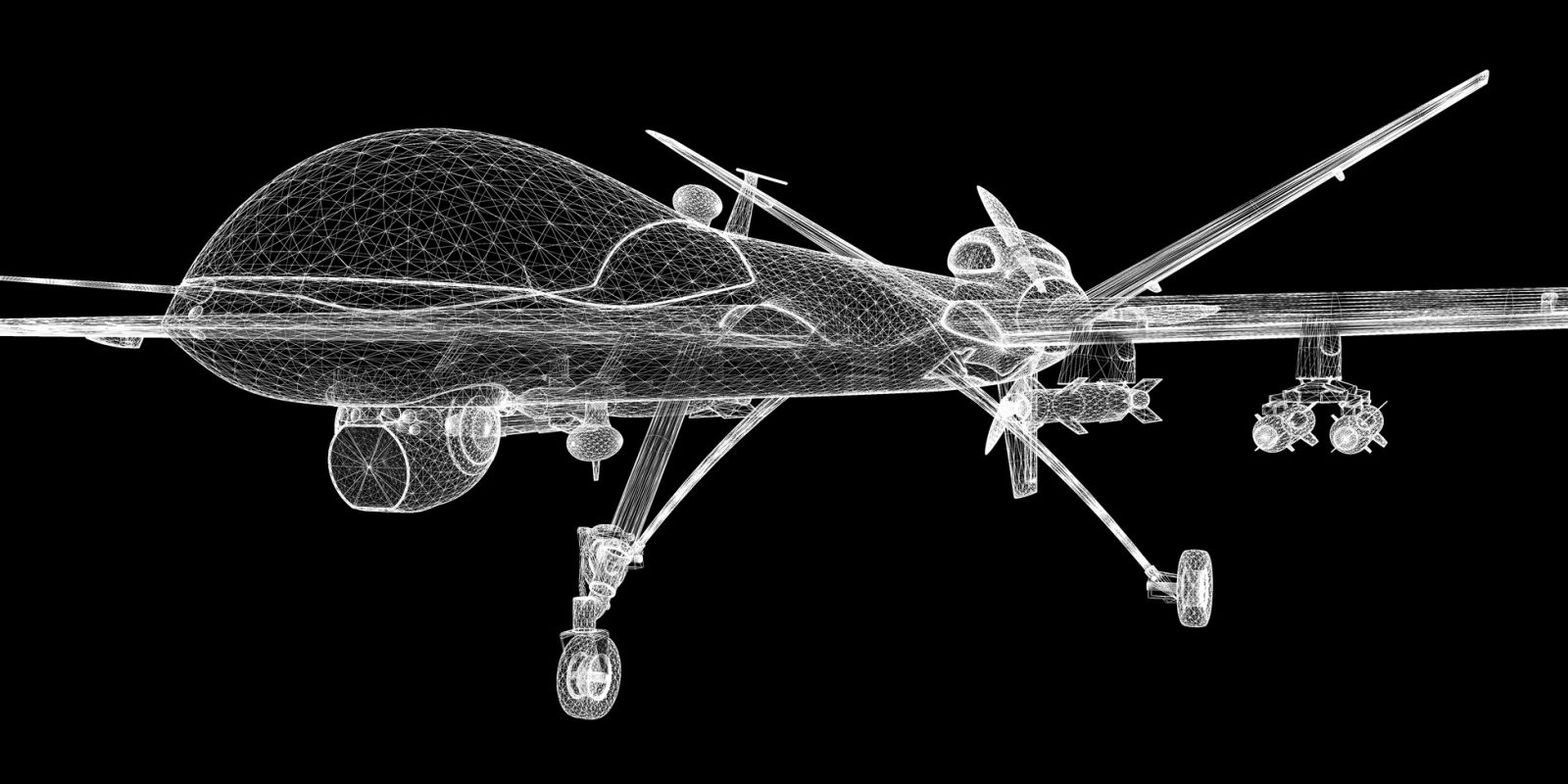 Unmanned Aerial Vehicle (UAV) , body structure, wire model