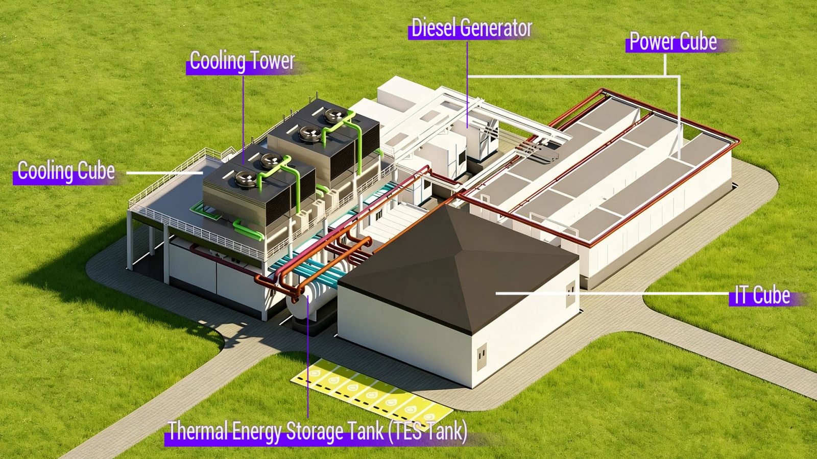 Vorgefertigte Rechenzentrumslösung im Gigawatt-Maßstab